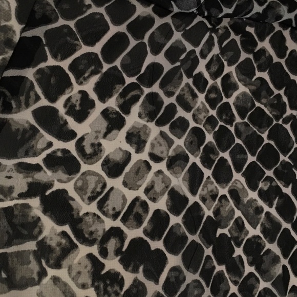 Allison TAYLOR Petite paneled animal snake print snake print lined skirt zip 14P - Picture 11 of 15